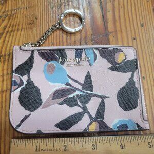 Kate Spade Key Chain Change Purse Credit Card Holder Pink Blue Black